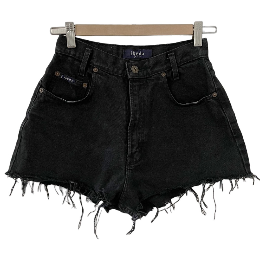 Ikeda vintage black denim shorts